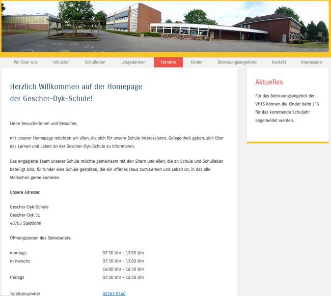Gescher-Dyk-Schule Website