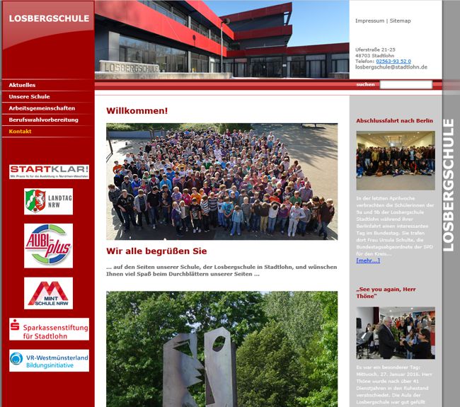 Losbergschule Website